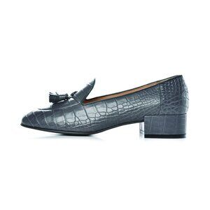 Alligator CC Mocassins Loafers Size 38 Grey